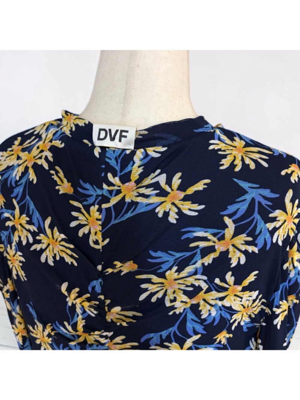 Diane Von Furstenberg Azula Print Reversible Mesh Bodycon Dress Large (fits Med) - Picture 10 of 13